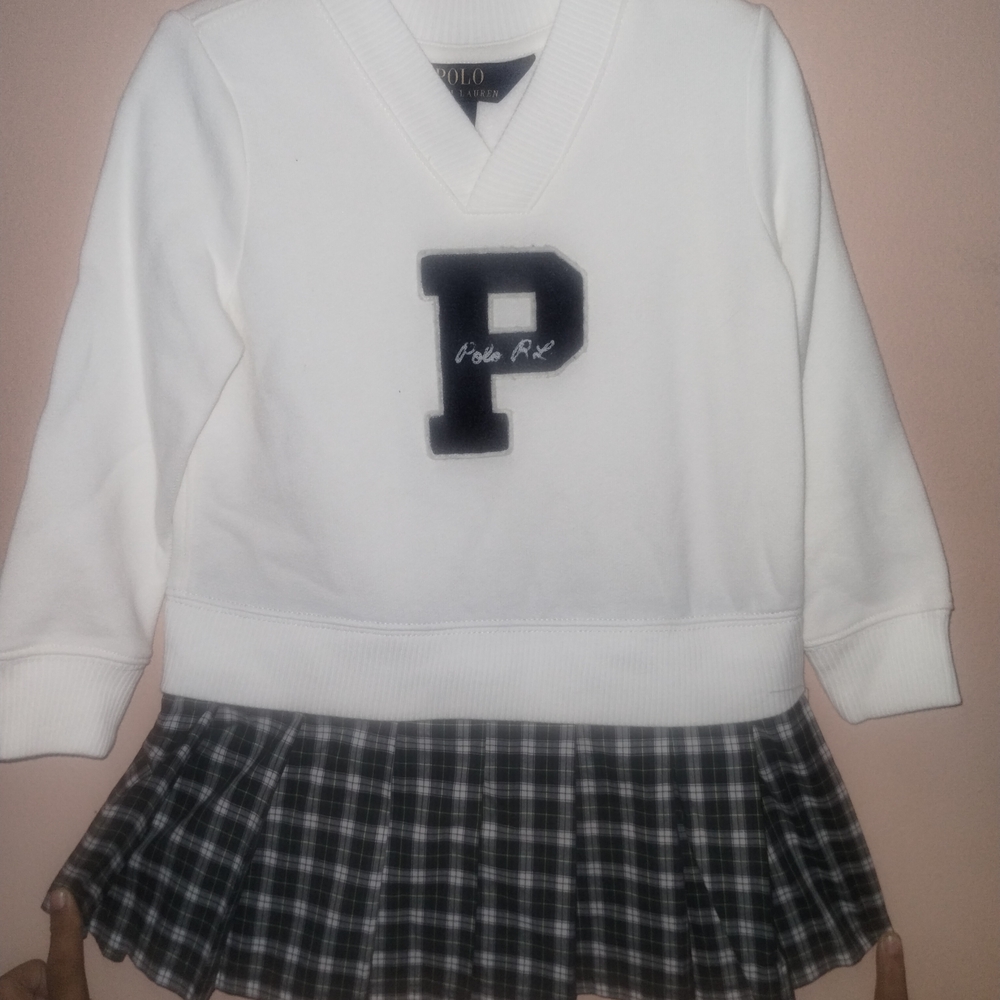 Polo by Ralph Lauren White and Black Kids Dress